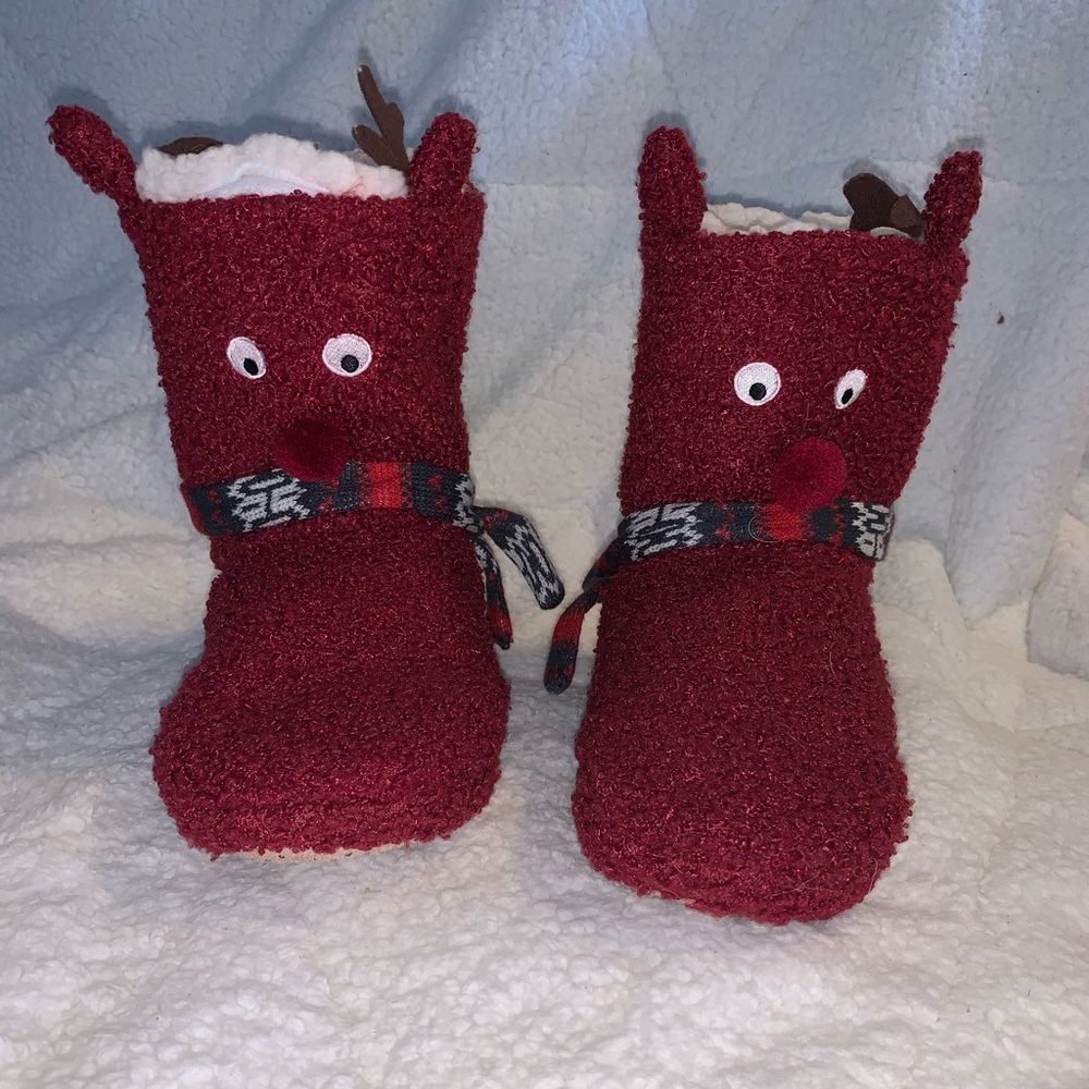 Red boot slippers